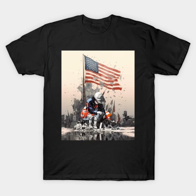 Memorial Day: We Don't Deserve Nice Things on a Dark Background T-Shirt by Puff Sumo